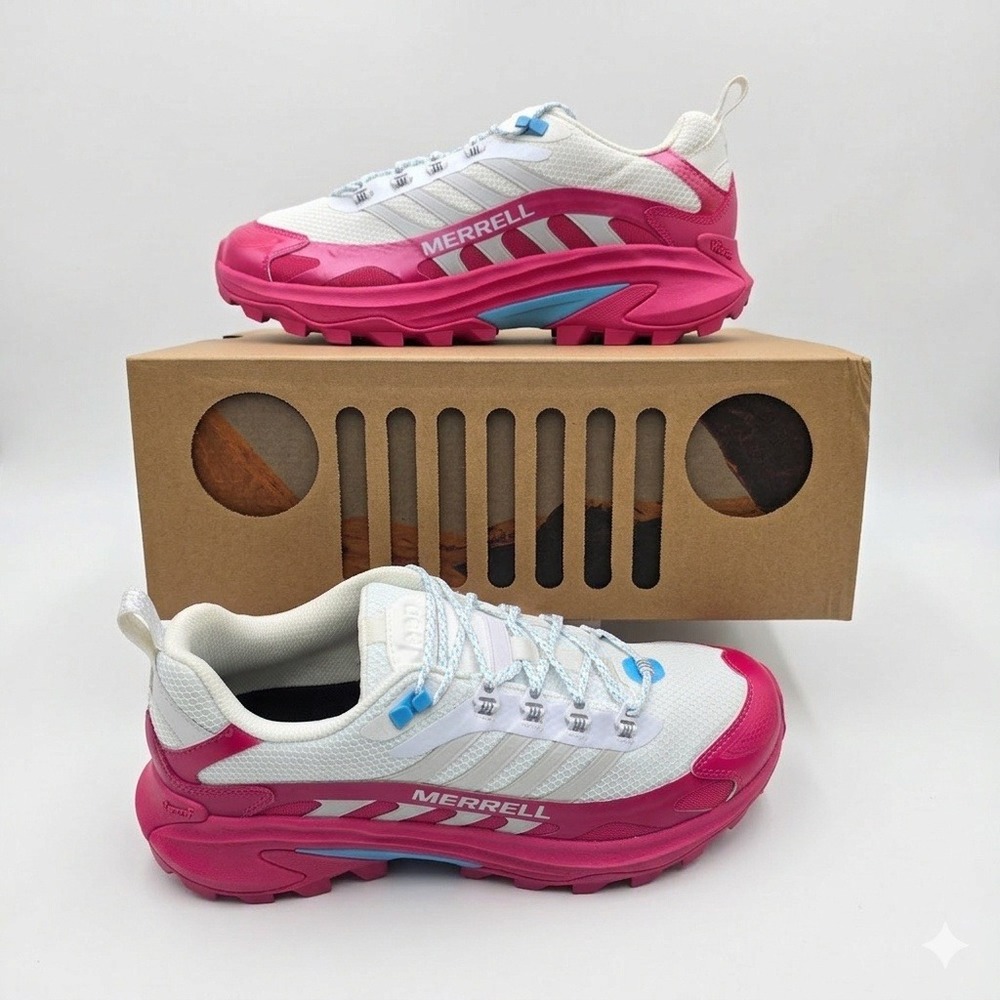 Merrell x Jeep Moab Speed 2 Mens Hiking Shoes Tuscadero Pink J5007245 Size 10 NB